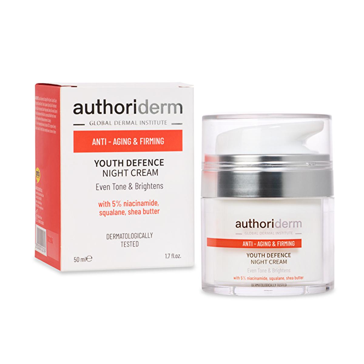 Authoriderm Anti-Aging Night Cream: Reduce Wrinkles, Firm Skin &amp; Even Skin Tone - Niacinamide Nighttime Skincare Routine