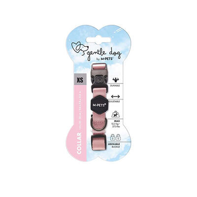 M-Pets Gentle Pink Dog Collar Soft Padded Comfort X-Small 20-30cm