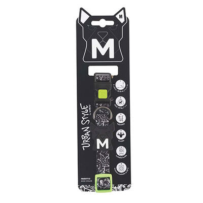 M-Pets Urban Style Freestyle Dog Collar Black &amp; White Medium
