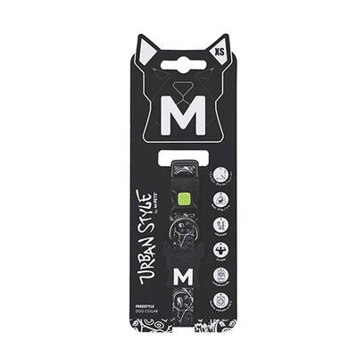 M-Pets Urban Style Freestyle Dog Collar Black &amp; White XS