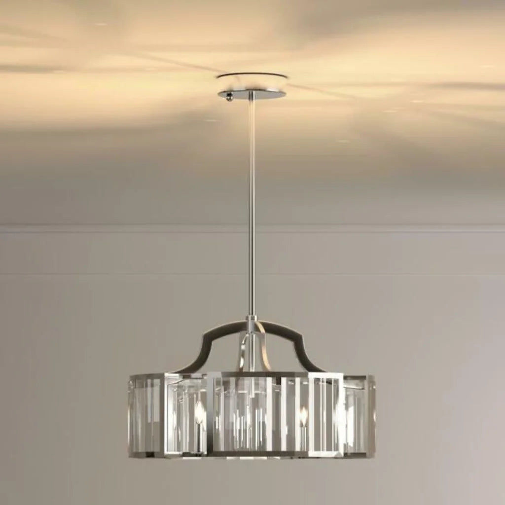 EasyLITE 4-Light Satin Nickel Convertible Semi Flush Mount Pendant 29345-HB