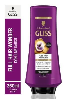 Gliss Full Hair Wonder: Anti Hair Loss Cream - Biotin &amp; Collagen Hair Strengthening, Volumizing Conditioner Treatment (12.17 fl oz)