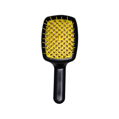 Janeke Curvy M Open-Back Chrome Yellow Hairbrush SP508A