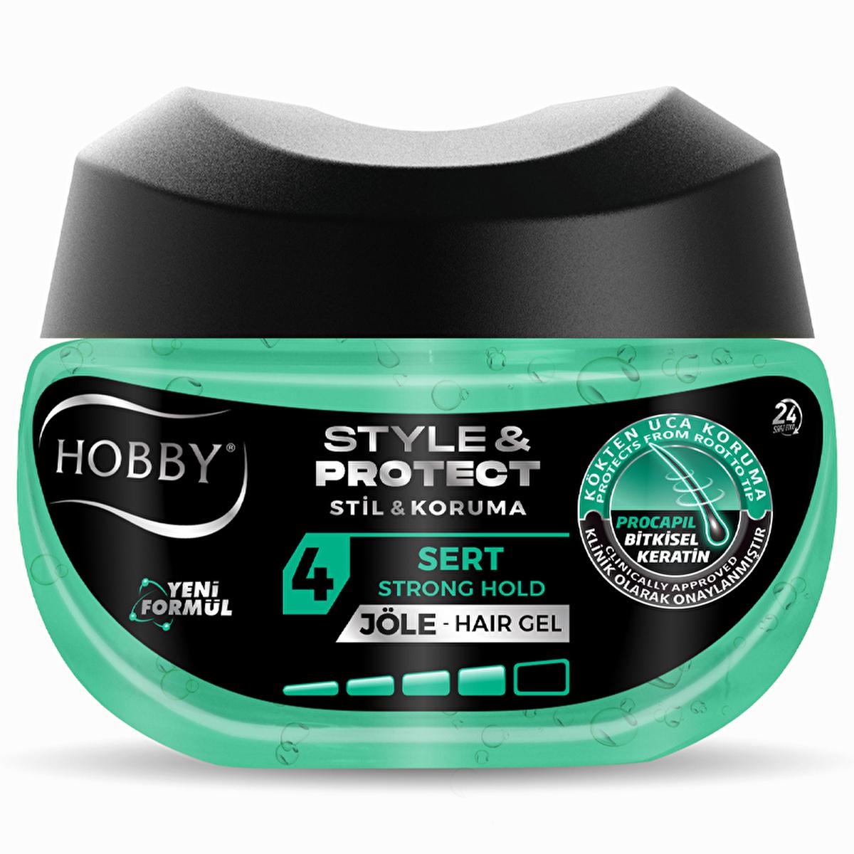 Hobby Style Hair Styling Gel with Procapil &amp; Keratin - Eco-Friendly, 8.45 fl oz