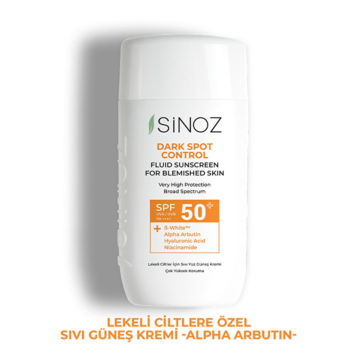 Sinoz SPF50+ Sunscreen for Dark Spots: Brightening Facial Sunscreen with Alpha Arbutin &amp; Hyaluronic Acid Ð Non-Greasy, Daily Sun Protection for Hyperpigmentation