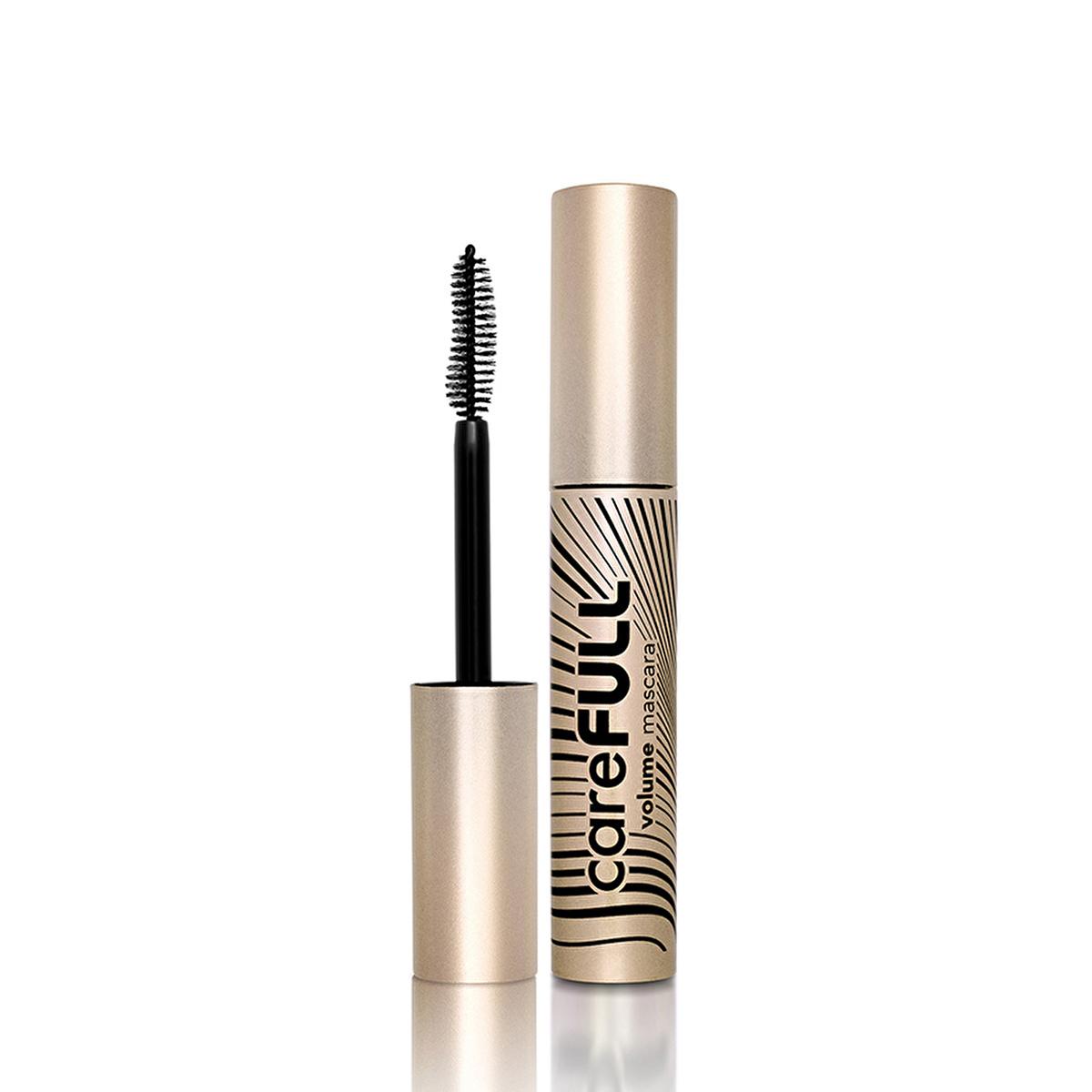 Flormar CareFULL Volume: Lash Strengthening Black Mascara for Thicker, Longer Eyelashes - Jojoba &amp; Almond Oil, Collagen Infused, Non-Clumping