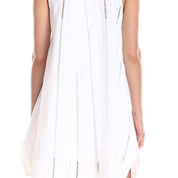 Calvin Klein Womens Shirt Cotton Eyelet Button Front Trapeze Dress, size 12