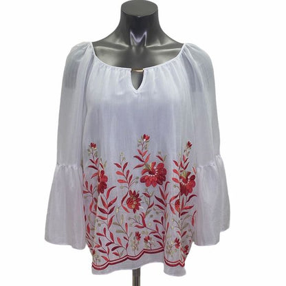 Thalia Sodi Embroidered Keyhole Top, Size Medium