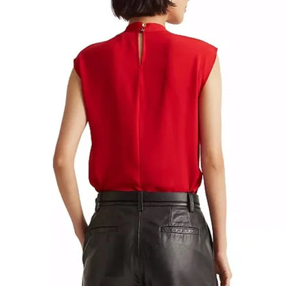 Lauren Ralph Lauren Georgette Short Sleeve Blouse, Size 14