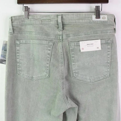 Ag Mari High Rise Cropped Slim Straight Jeans