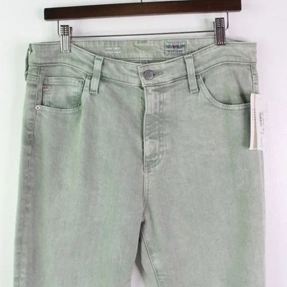 Ag Mari High Rise Cropped Slim Straight Jeans