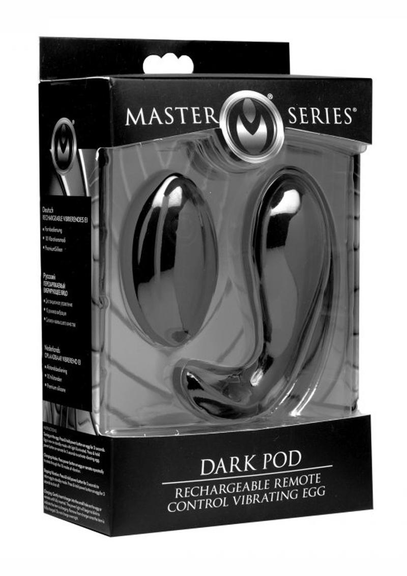 Master Series Dark Pod Rechargeable Remote Control Egg Vibrators