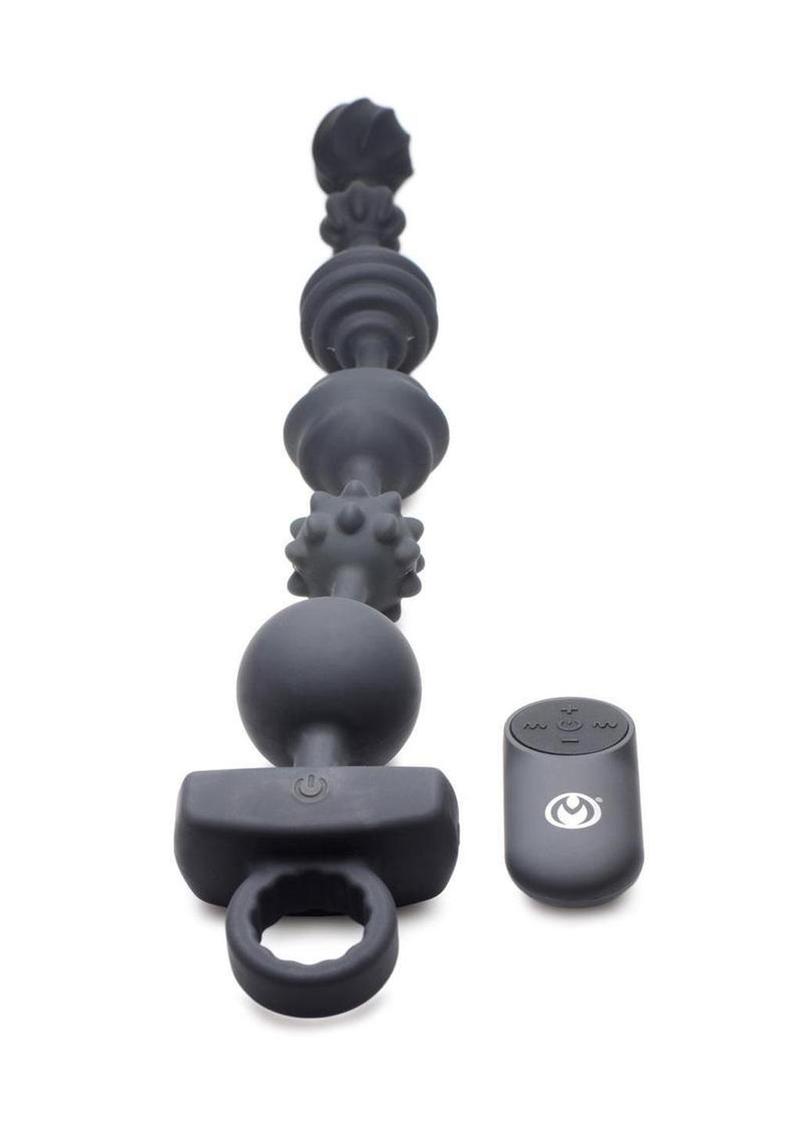 Master Series 21X Dark Rattler Vibrating Silicone Anal Beads
