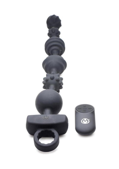 Master Series 21X Dark Rattler Vibrating Silicone Anal Beads