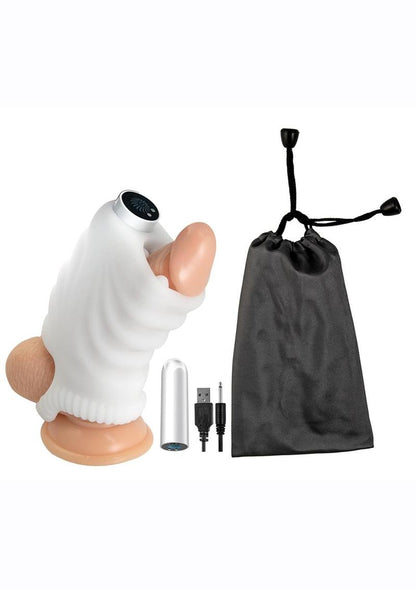 Masturbating Stroker 10 Function Silicone Rechargeable Stroker