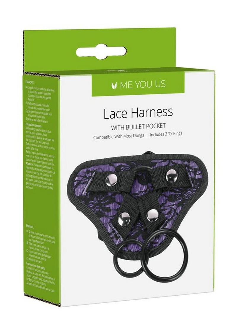 Me You Us Lace Harness with Bullet Pocket Strap-On Harness