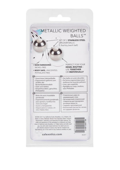 CalExotics Metallic Weighted Stainless Steel Orgasm Kegel Balls