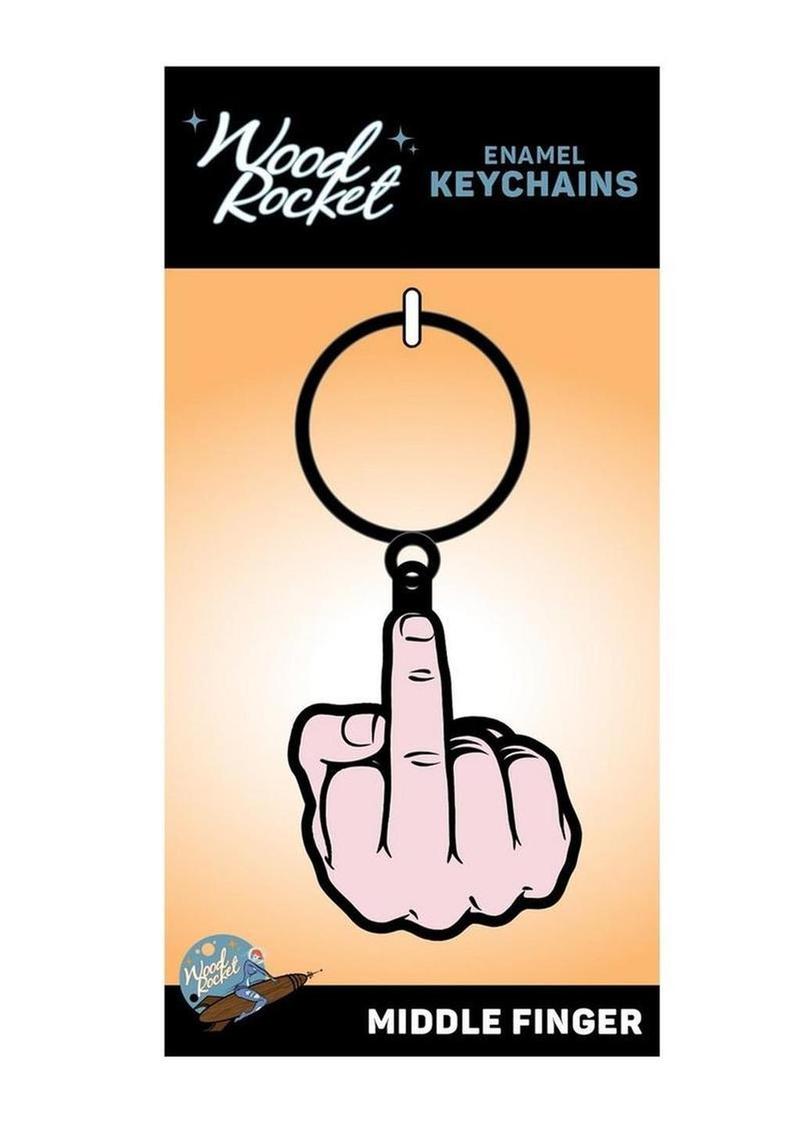 Middle Finger Enamel Keychain