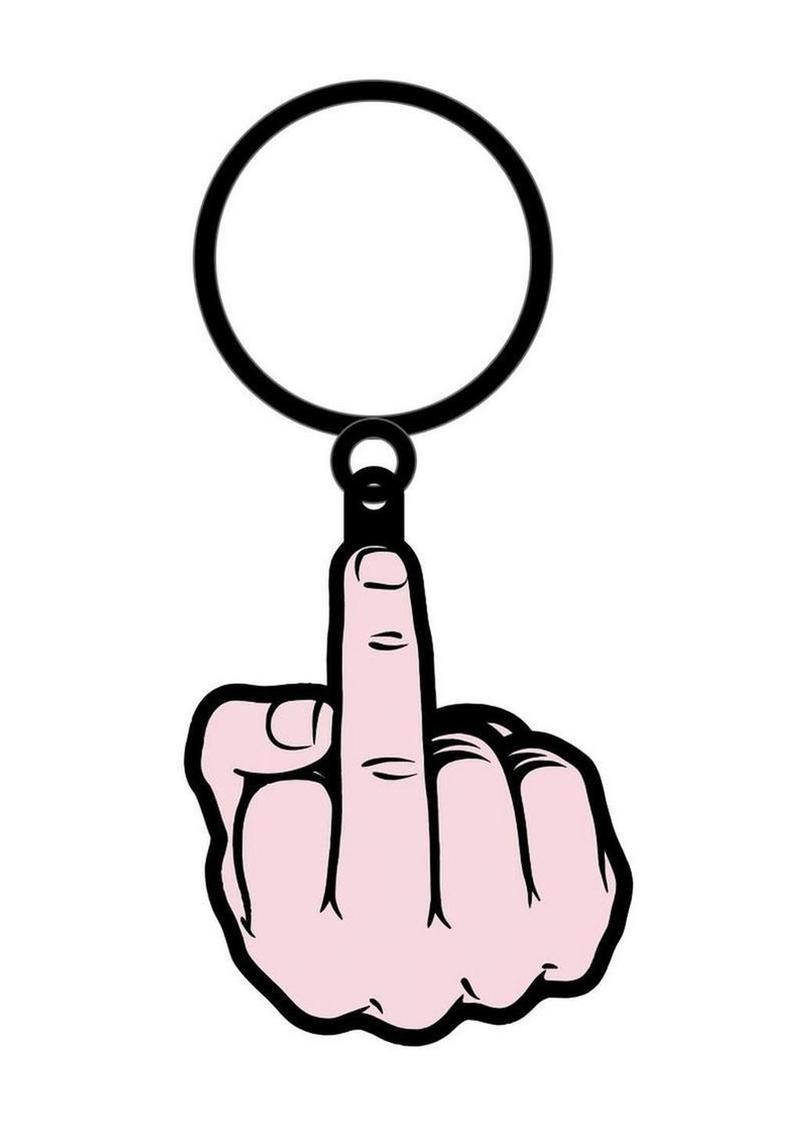 Middle Finger Enamel Keychain