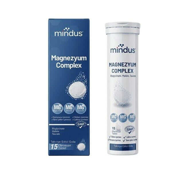 Mindus Magnesium Complex Effervescent Tablets - 15 Count