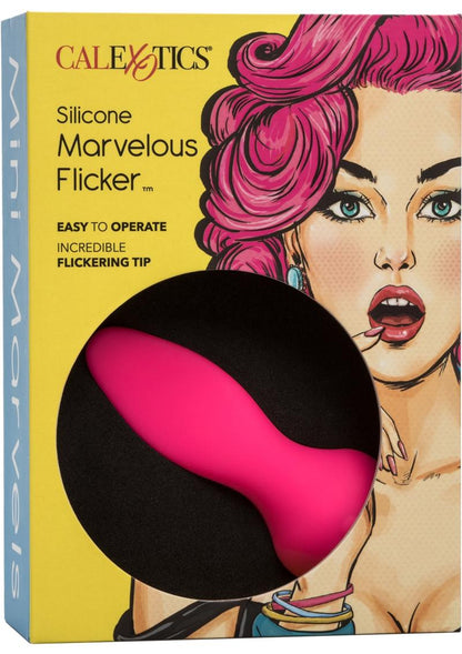 Mini Marvels Silicone Marvelous Flicker Vibrator Rechargeable Pink