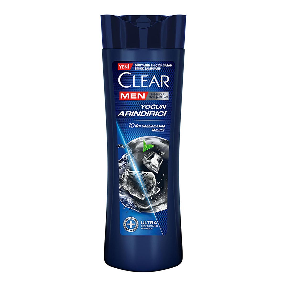 Clear Men: Intense Clean Anti-Dandruff Charcoal Shampoo - Deeply Cleanses Oily, Itchy Scalp &amp; Controls Dandruff for Men - 11.83 fl oz