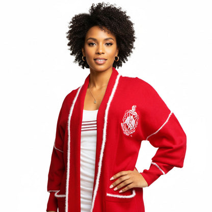 Delta Sigma Theta Sorority Long Duster Cardigan – Plus Size 3XL