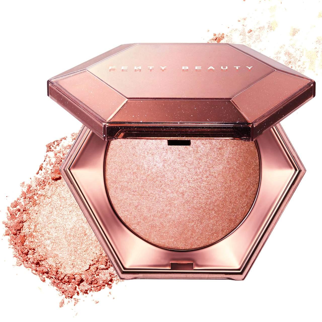 Fenty Beauty Diamond Bomb: All-Over Diamond Veil - 3D Glitter Highlighter for Face &amp; Body, Cruelty-Free Rihanna Makeup