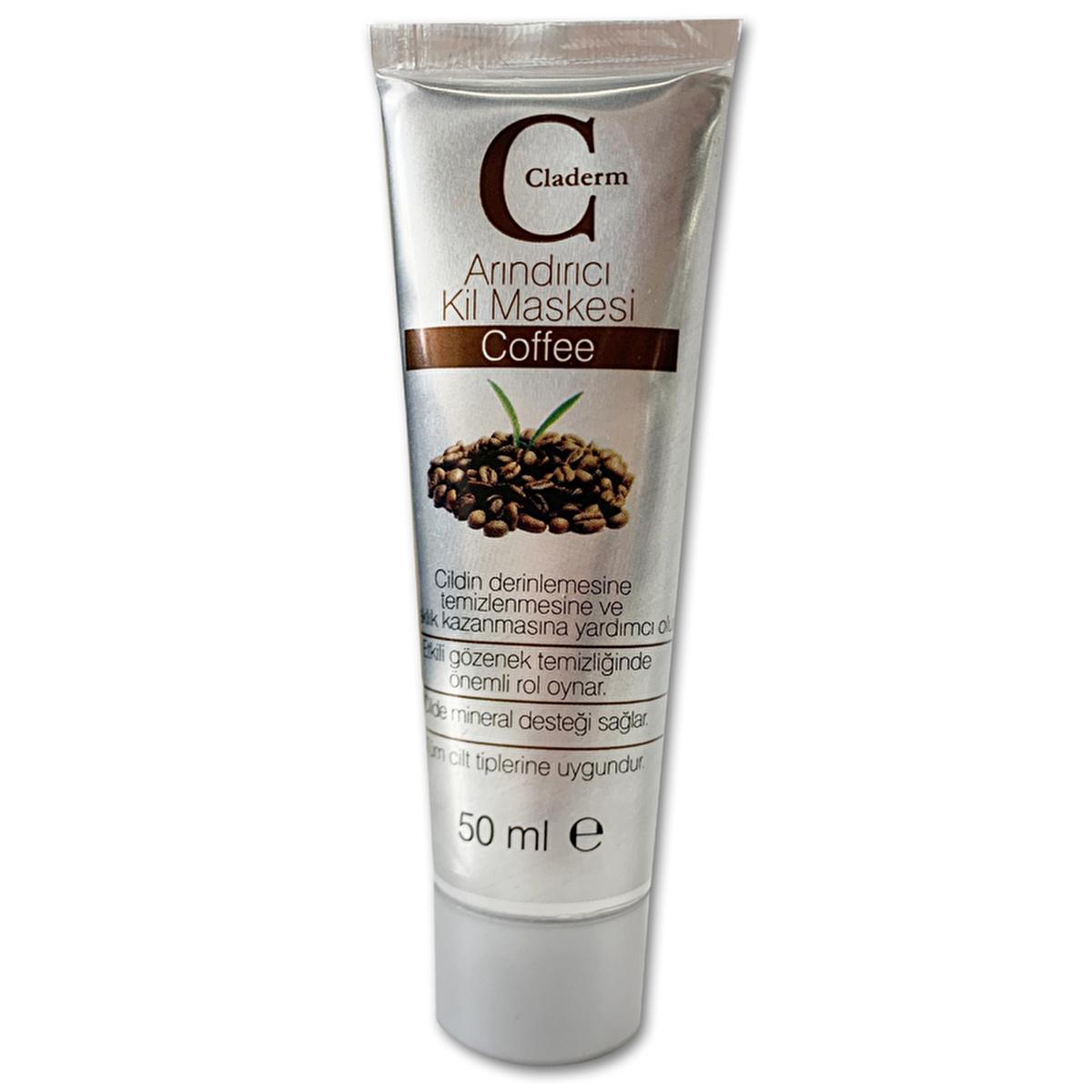 Claderm Coffee Face Mask - Natural Skincare with Coffee Extract &amp; Clay, Exfoliating &amp; Nourishing for All Skin Types