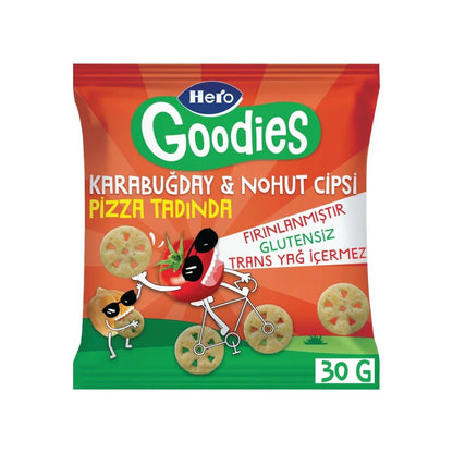 Hero Goodies Baked Buckwheat &amp; Chickpea Pizza Chips 30g