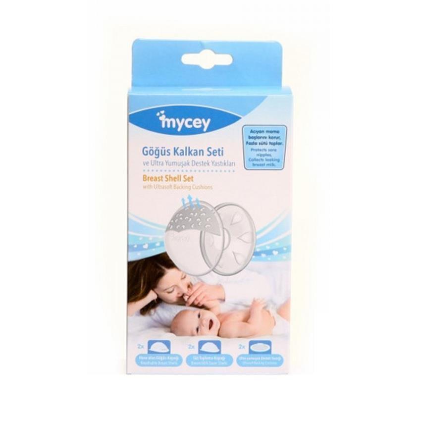 Mycey Breast Shield Set - Comfortable Nipple Protection &amp; Breast Milk Collection for Breastfeeding Mothers