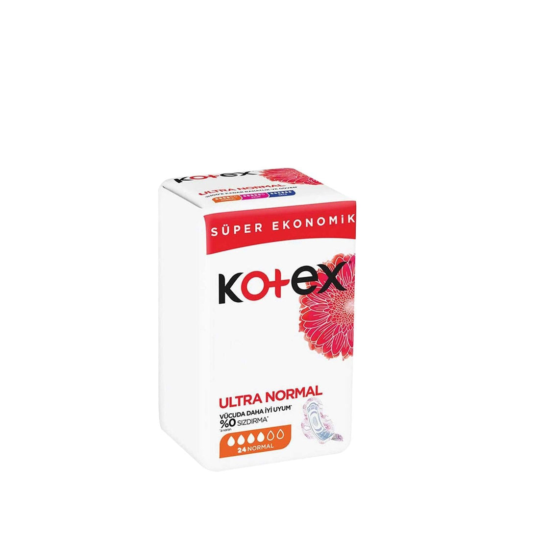 Kotex Ultra Normal Sanitary Pads - 24 Count, Normal Absorbency for Women, Menstrual Hygiene Products