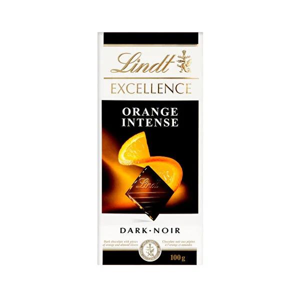 Lindt Excellence Dark Orange Chocolate Bar - Premium Dark Chocolate with Orange Pieces &amp; Almonds