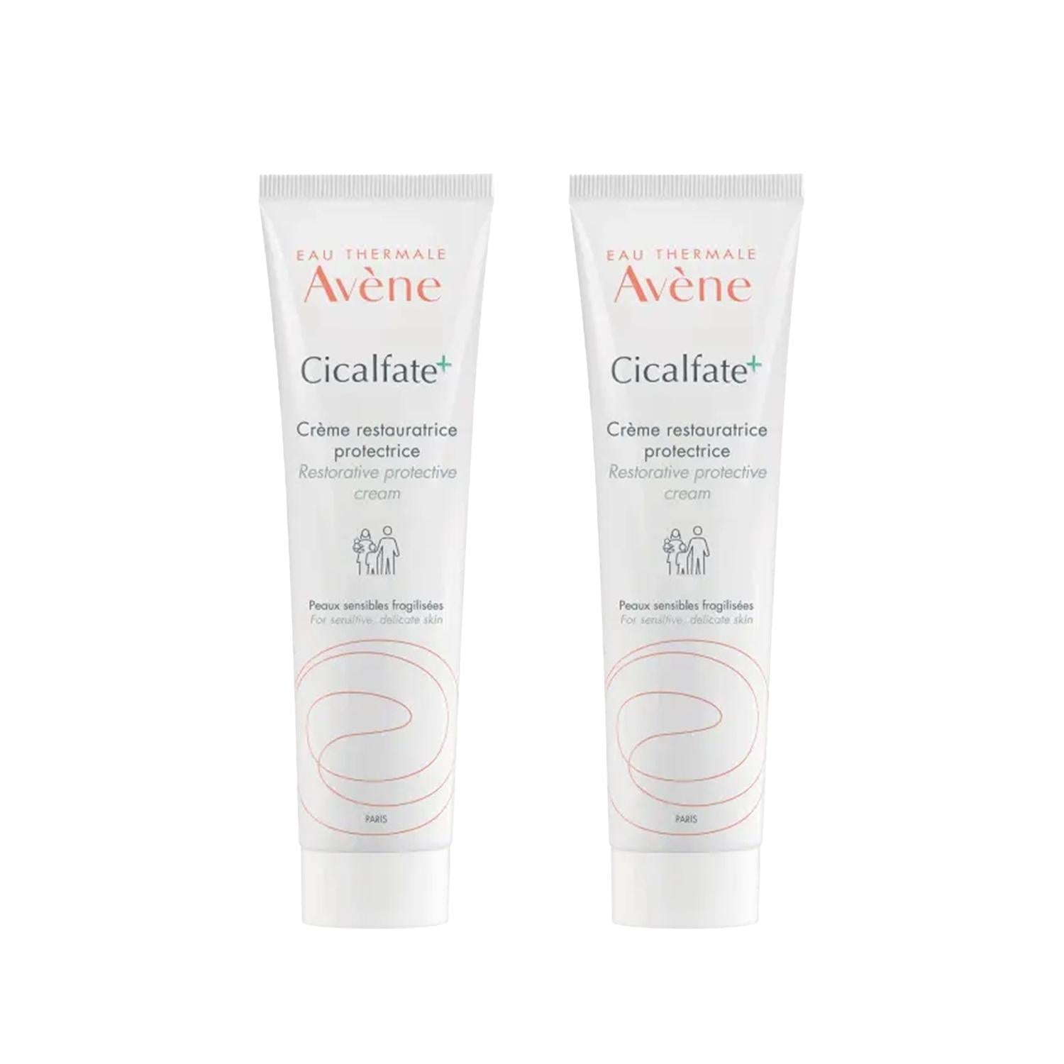 Avene Cicalfate: Advanced Skin Repair Cream - Soothing Relief for Damaged, Irritated &amp; Sensitive Skin (Pack of 2)