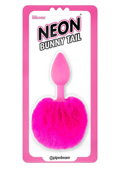 Neon Bunny Tail Silicone Anal Plug by Pipedream