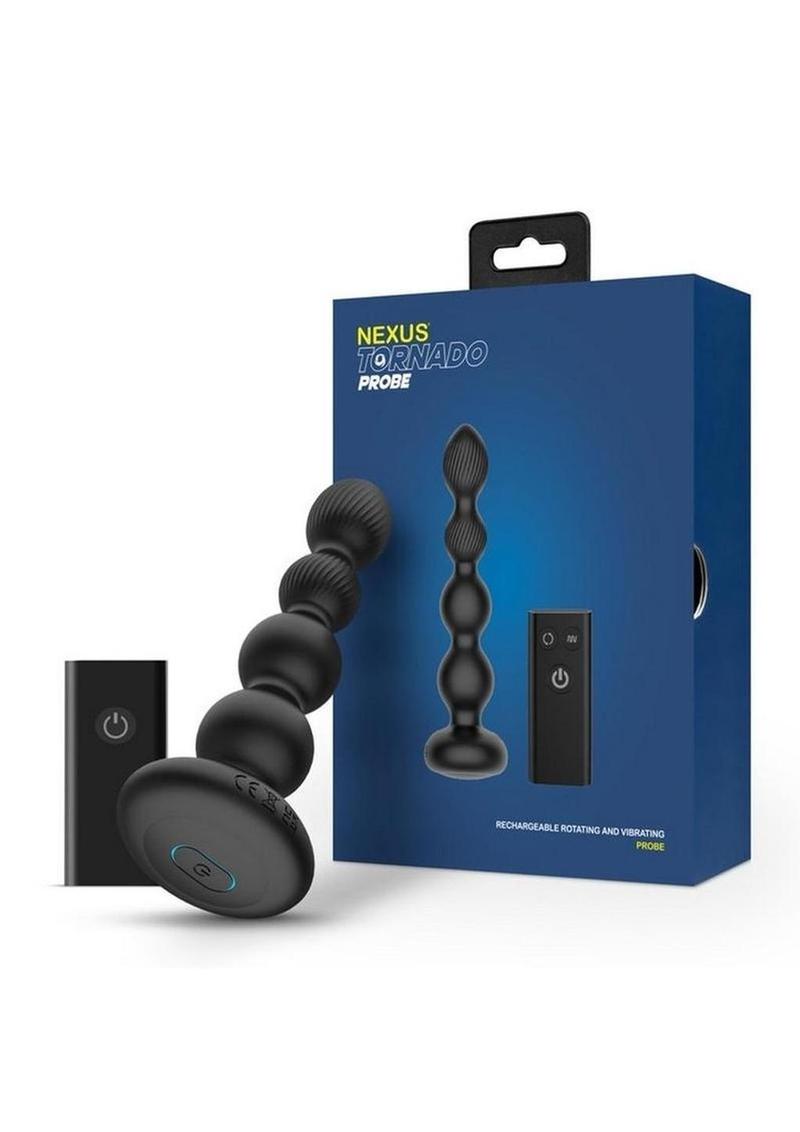 Nexus Tornado Silicone Rotating Beaded Probe with Remote Control