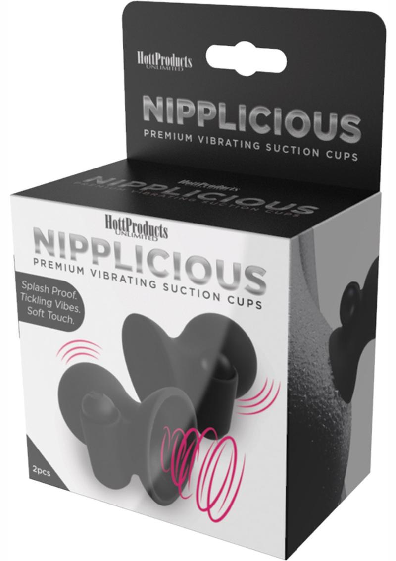 Nipplicious Premium Vibrating Suction Cups Black 2 Pcs