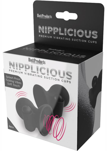 Nipplicious Premium Vibrating Suction Cups Black 2 Pcs