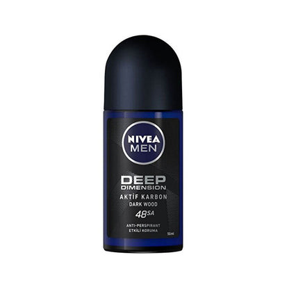 Nivea Men Deep Dimension Roll-On Deodorant 50ml - Long Lasting Protection for Men