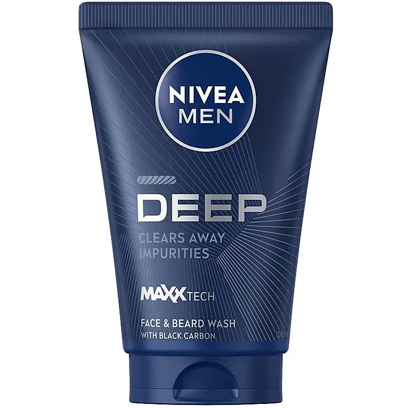Nivea Men Deep Dimension Face &amp; Beard Wash Gel 100 ml