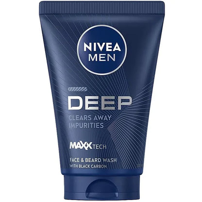 Nivea Men Deep Dimension Face &amp; Beard Wash Gel 100 ml