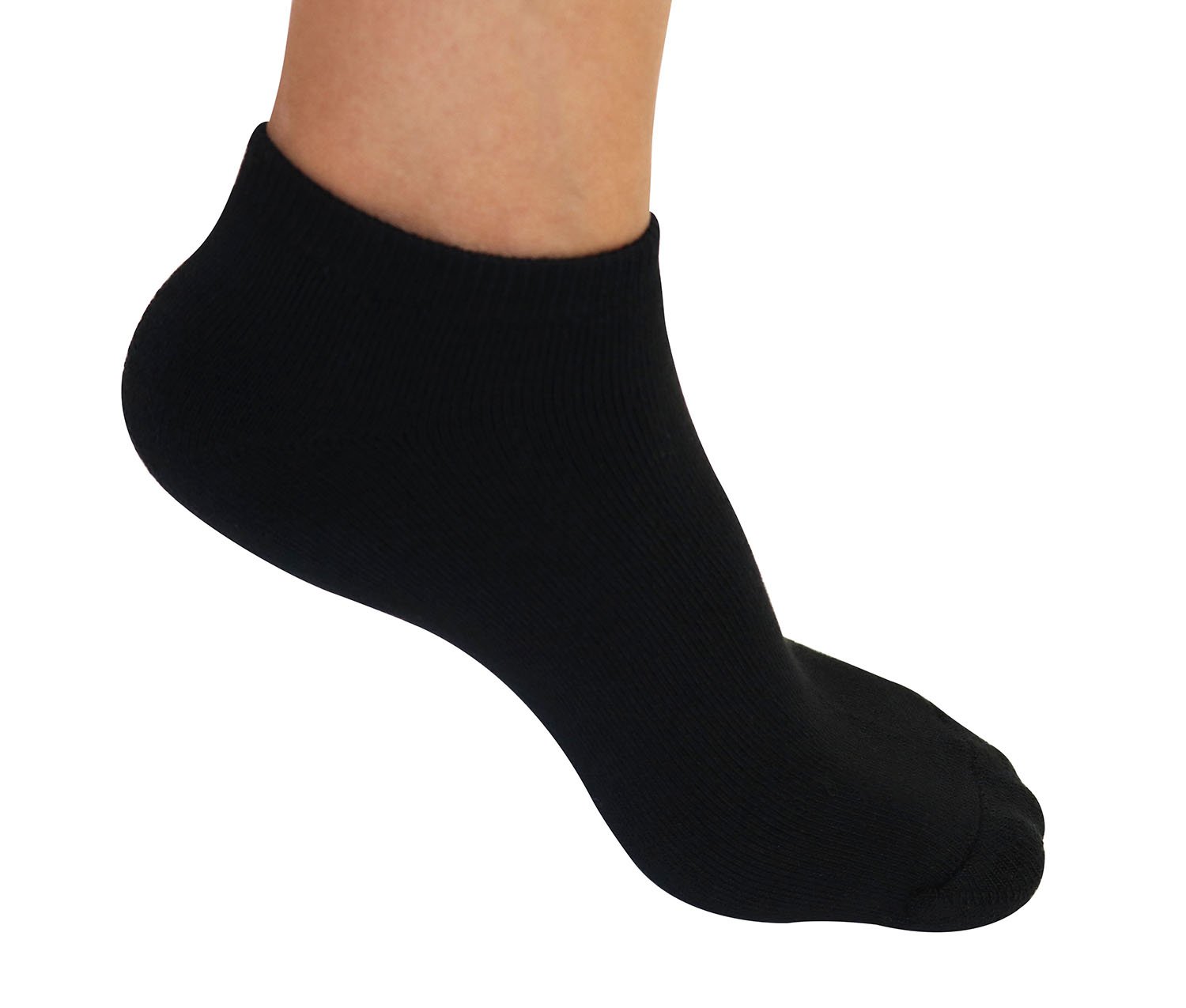 No Look Sport Bamboo Viscose Socks – Black (Ankle / No-Show Style)