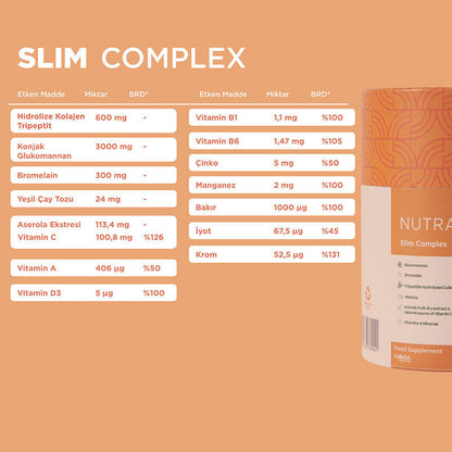 Nutrafine Slim Complex Collagen &amp; Glucomannan Supplement 21 Sachets