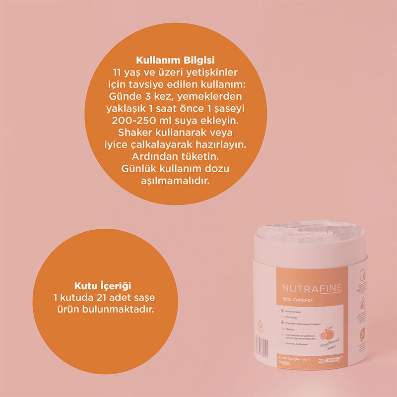 Nutrafine Slim Complex Collagen &amp; Glucomannan Supplement 21 Sachets