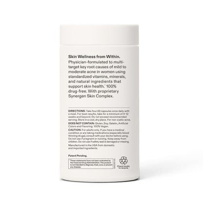 Nutrafol Clear Skin Nutraceutical Acne Supplement 3-Month Supply