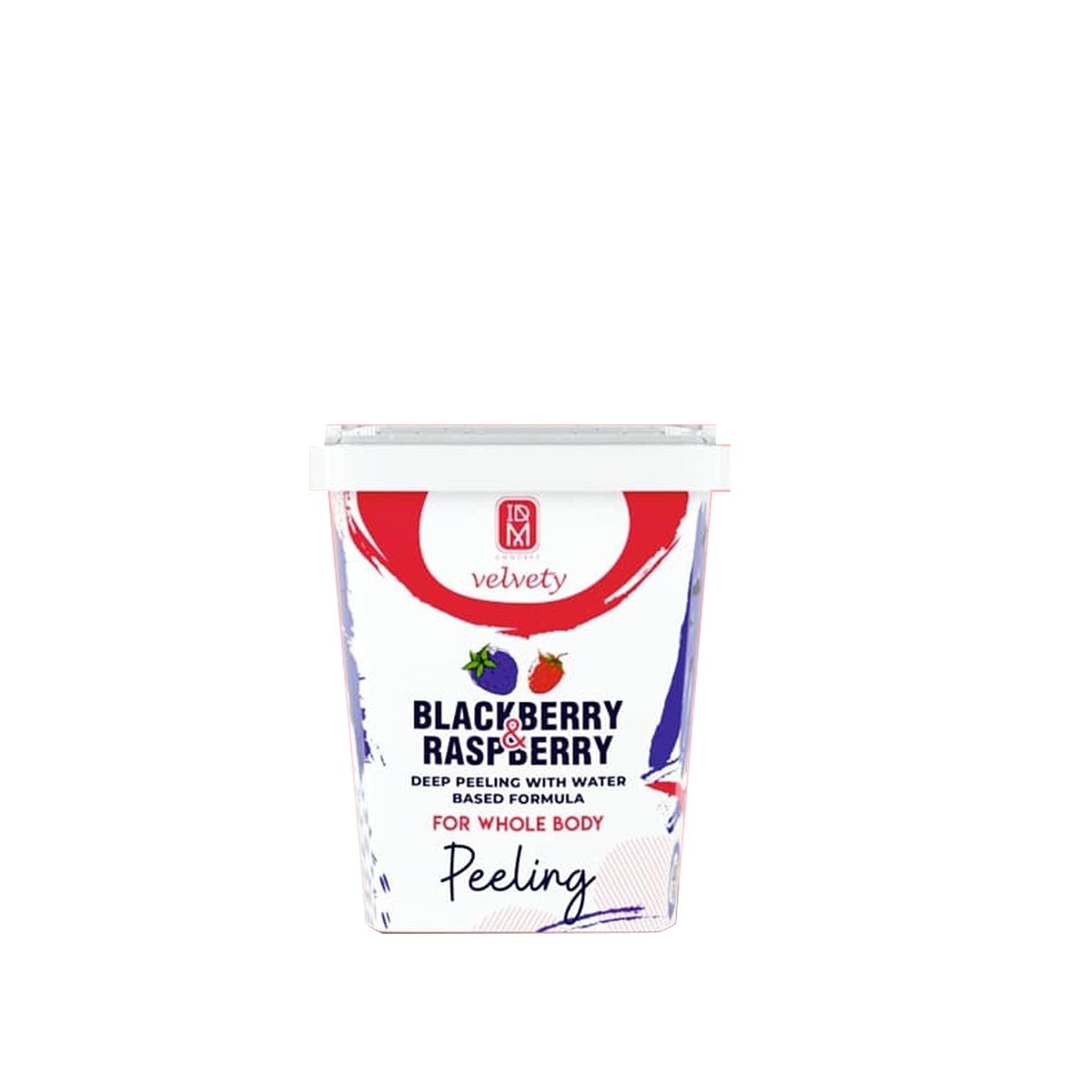 IDM Velvety Blackberry &amp; Raspberry Oil-Based Body Scrub 400ml - Natural Exfoliant for Smooth, Moisturized Skin