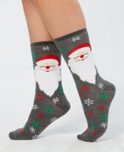 Charter Club Womens Holiday Crew Socks, 2 pack