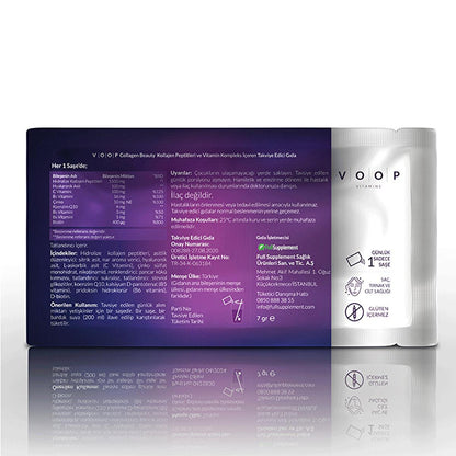 Voop Collagen Supplement - Anti-Aging Beauty Wellness with Hyaluronic Acid &amp; Biotin