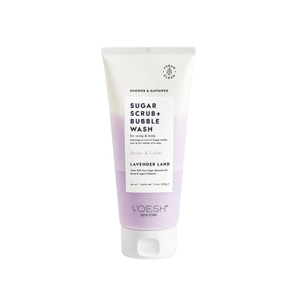 Voesh New York Lavender Scalp &amp; Body Foaming Sugar Scrub 210g