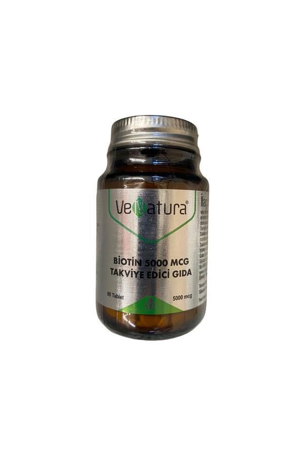 VeNatura Biotin 5000 mcg 90 Tablets - Supports Hair, Skin &amp; Nail Health